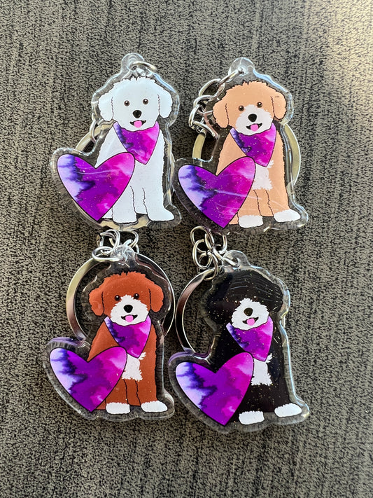 Maltipoo Keychain (4 options!)