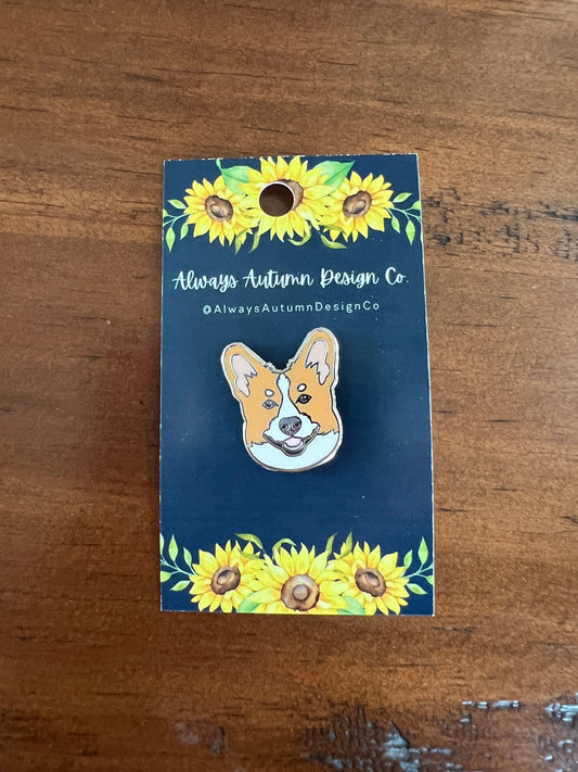 Redhead Corgi Enamel Pin