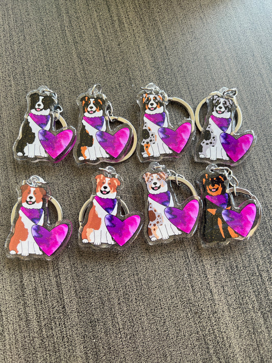 Australian Shepherd Keychain (8 options!)