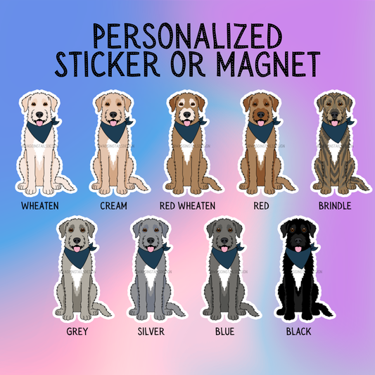 Irish Wolfhound Dog Sticker Sticker or Magnet
