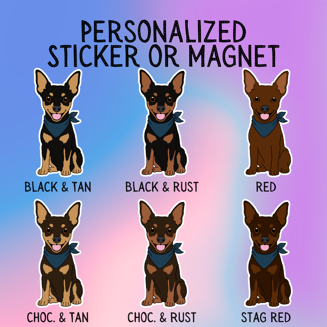 Miniature Pinscher Sticker or Magnet