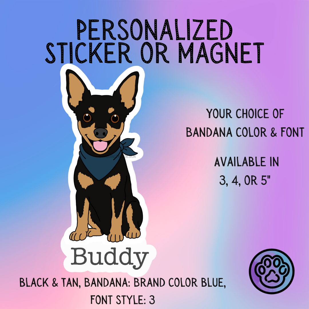 Miniature Pinscher Sticker or Magnet