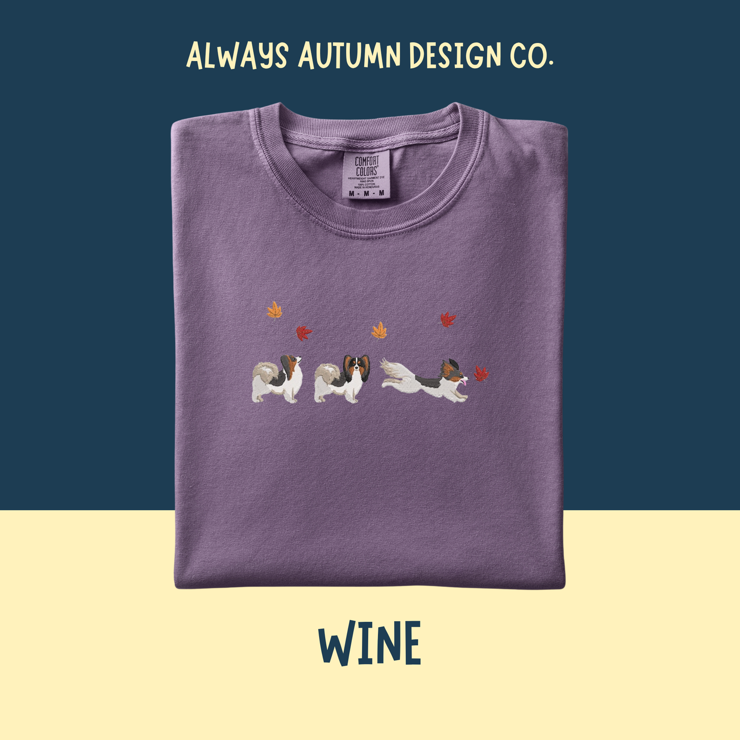 Embroidered Papillon in the Leaves Shirt