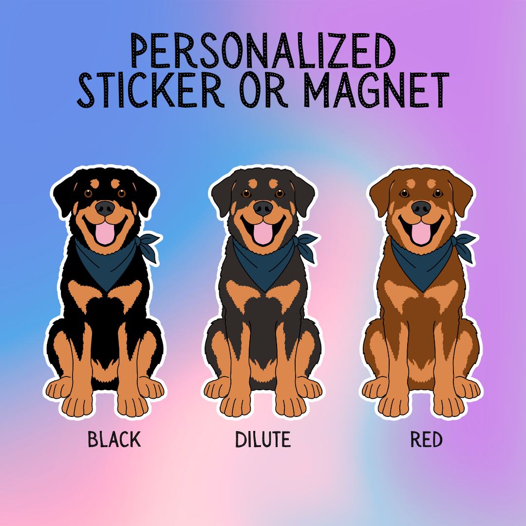 Rottweiler Sticker or Magnet