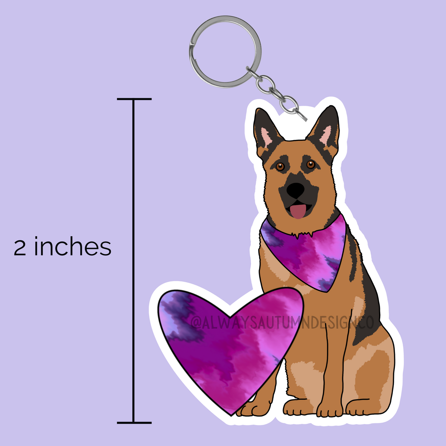 German Shepherd Keychain