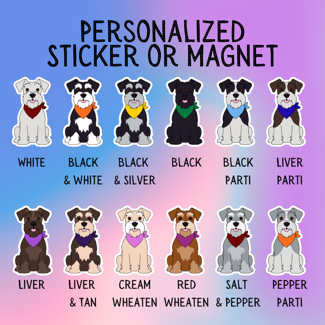Standard Schnauzer Dog Sticker Sticker or Magnet