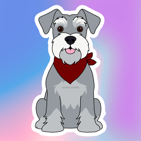 Standard Schnauzer Dog Sticker Sticker or Magnet