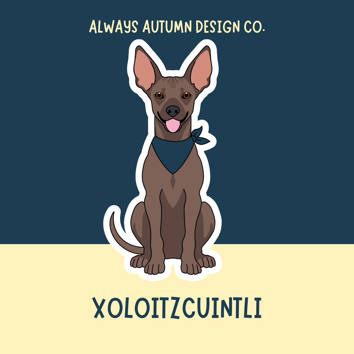 Xoloitzcuintli (Mexican Hairless Dog) Sticker or Magnet