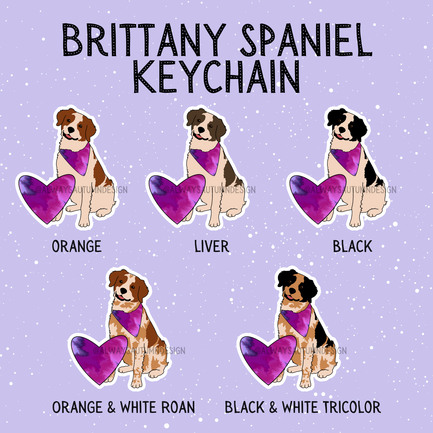 Brittany Spaniel Keychain