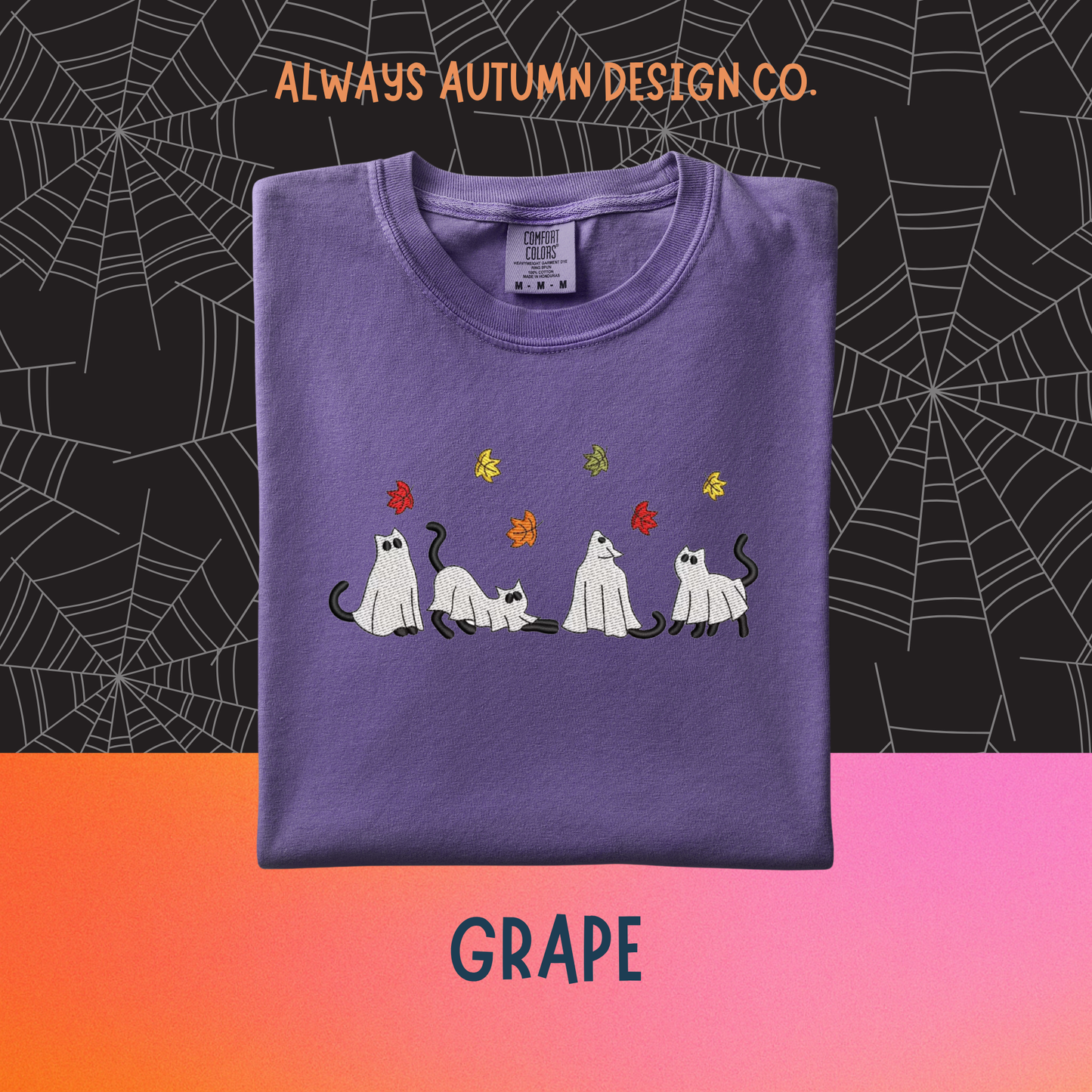 Embroidered Ghost Kitties Shirt