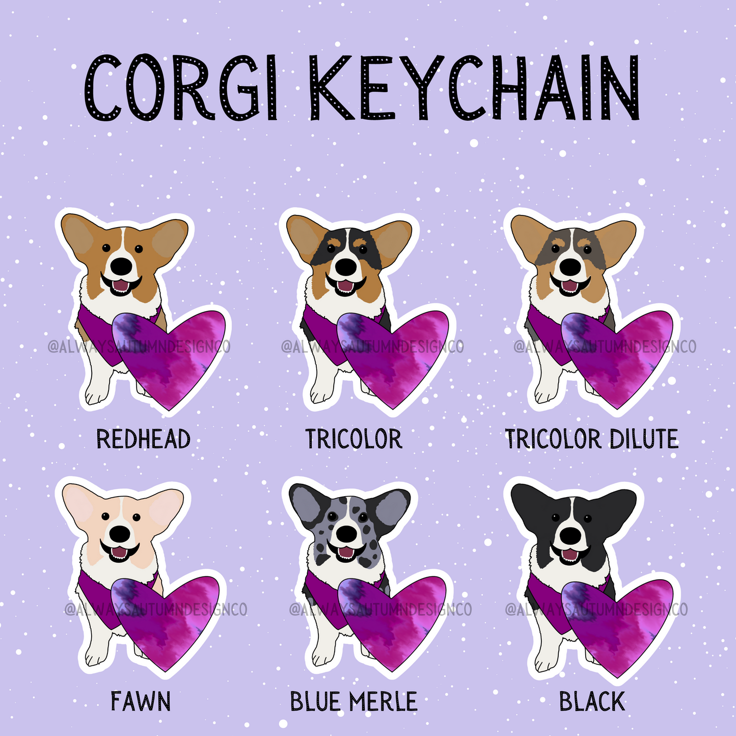 Corgi Keychain (6 options!)