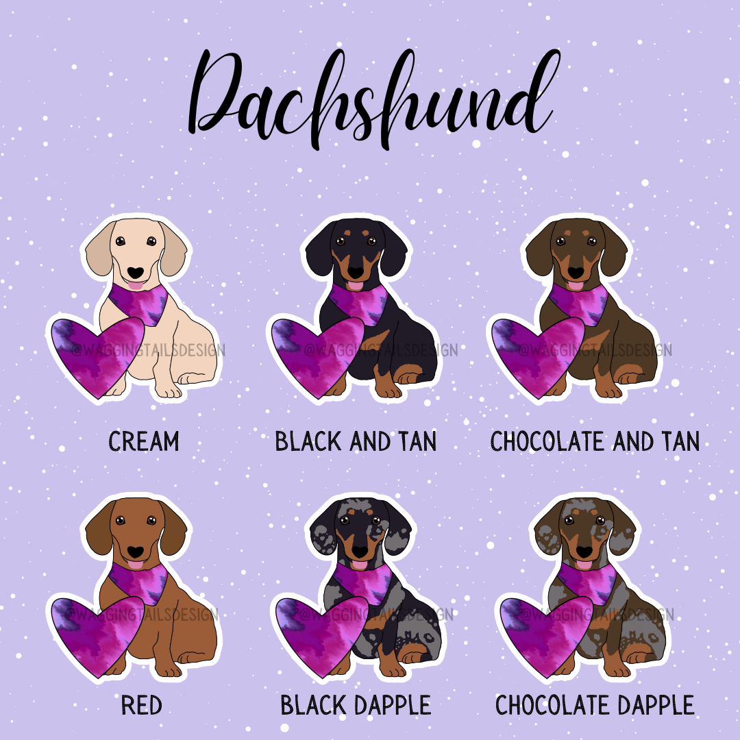 Dachshund Keychain (6 options!)