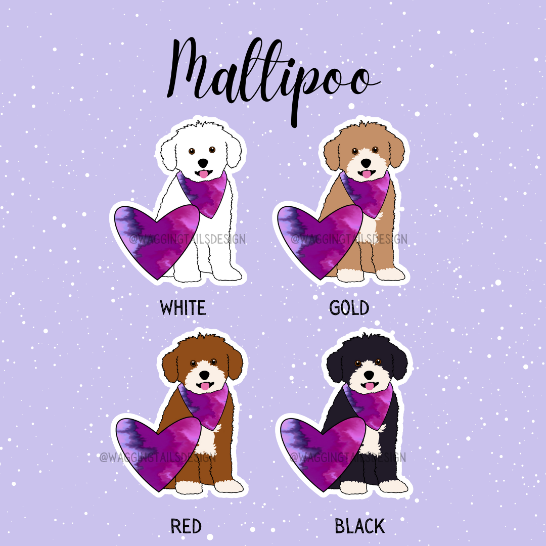 Maltipoo Keychain (4 options!)