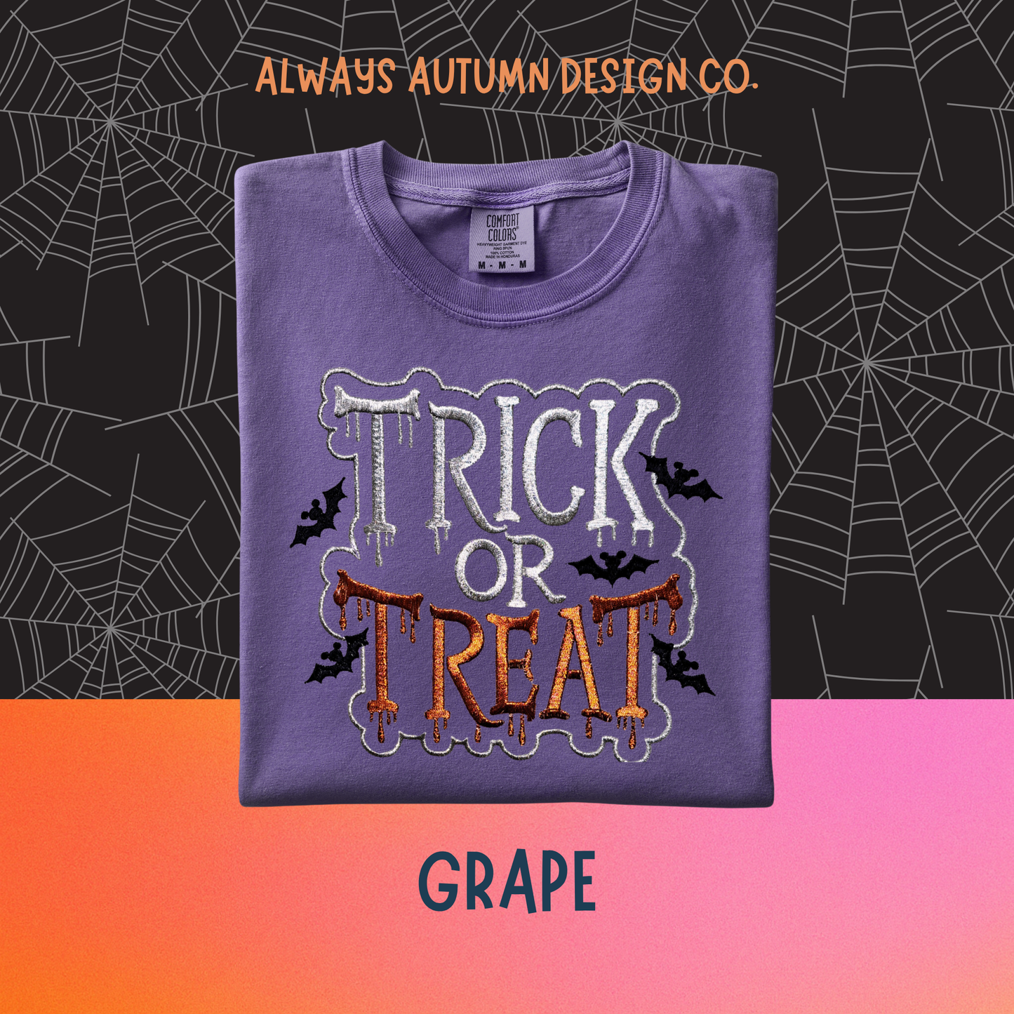 Embroidered Trick or Treat Shirt