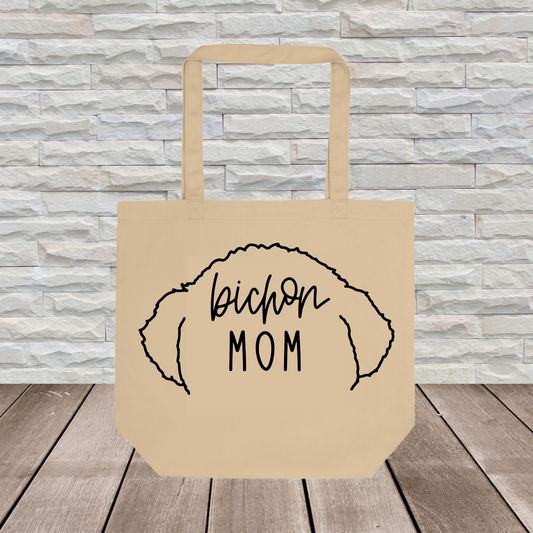 Bichon Tote Bag (Ear Outline) // Dog Collection