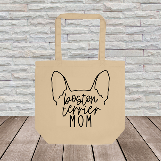 Boston Terrier Tote Bag (Ear Outline) // Dog Collection