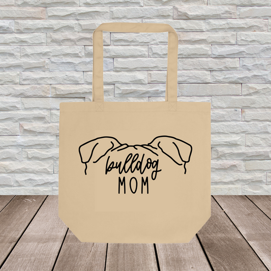 Bulldog Tote Bag (Ear Outline) // Dog Collection