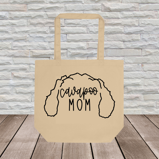 Cavapoo Tote Bag (Ear Outline) // Dog Collection