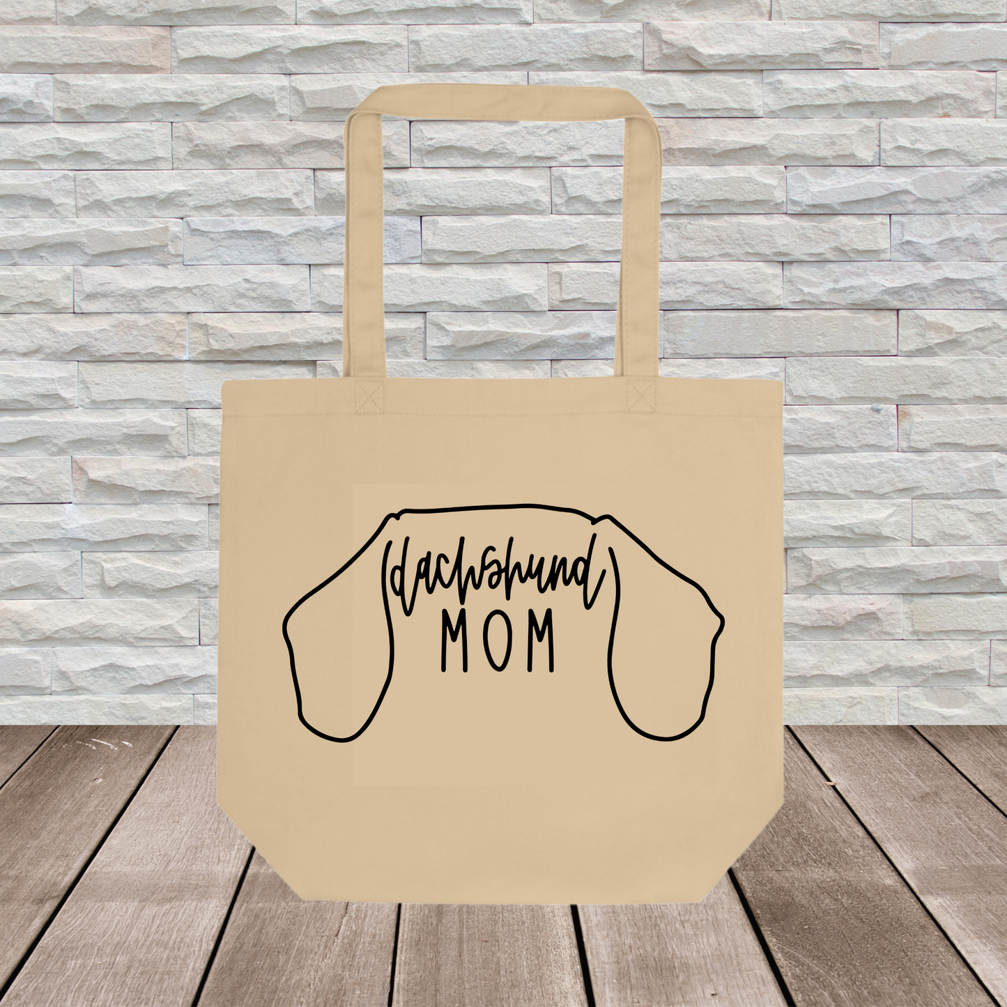 Dachshund Tote Bag (Ear Outline) // Dog Collection