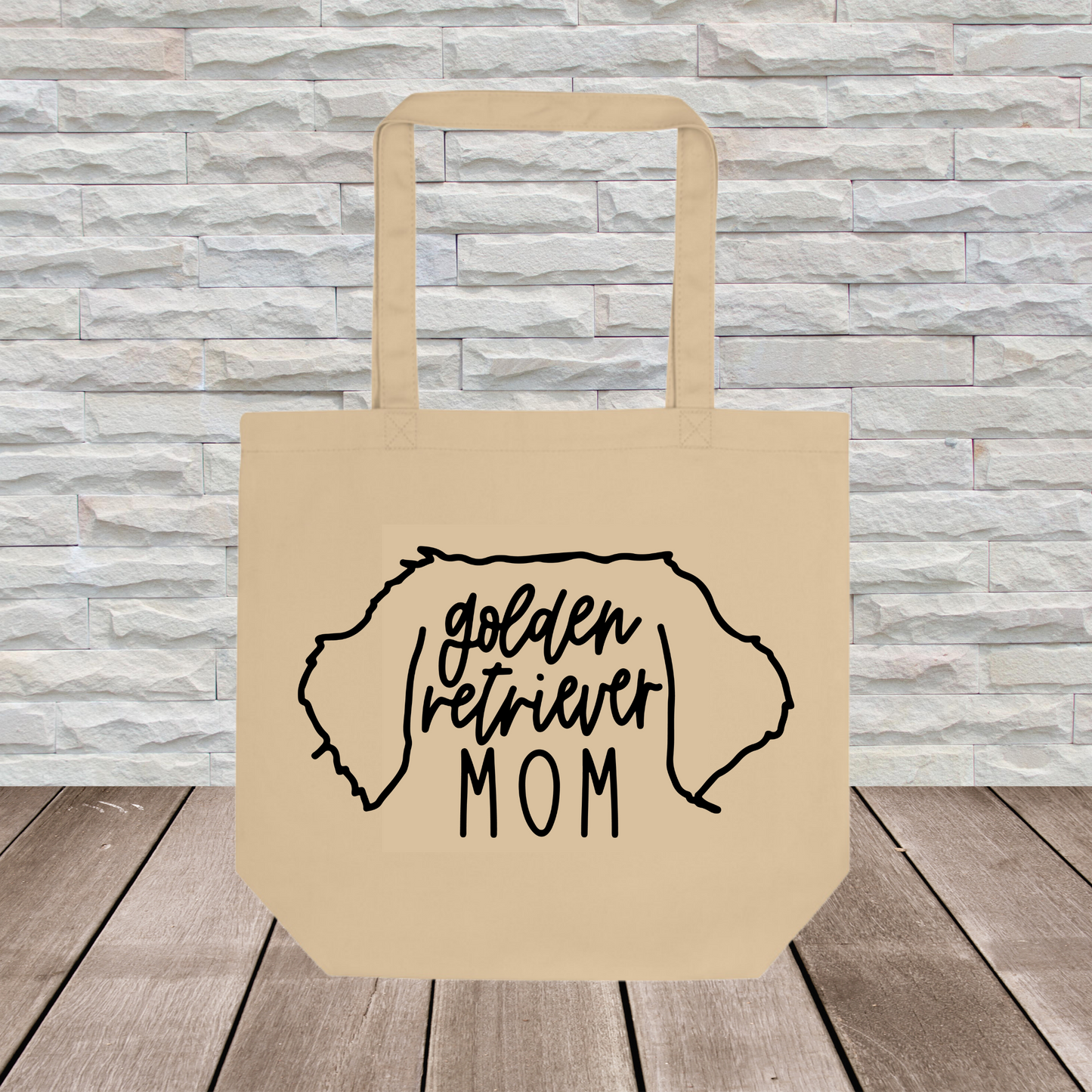 Golden Retriever Tote Bag (Ear Outline) // Dog Collection