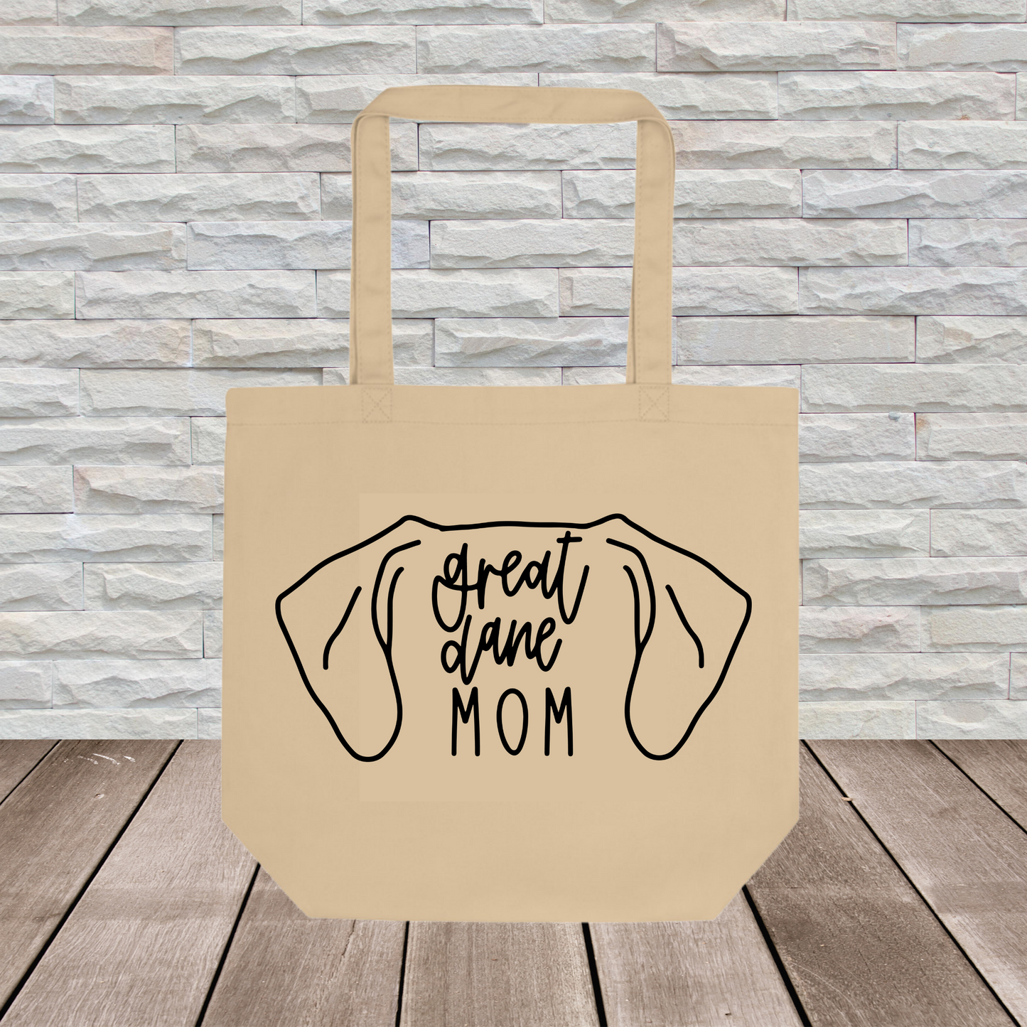 Great Dane (Floppy) Tote Bag (Ear Outline) // Dog Collection