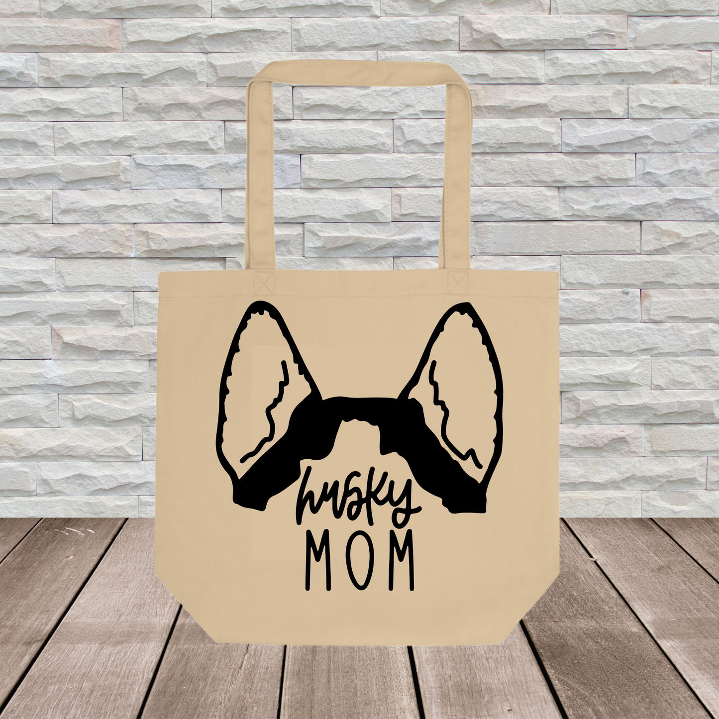 Husky Tote Bag (Ear Outline) // Dog Collection