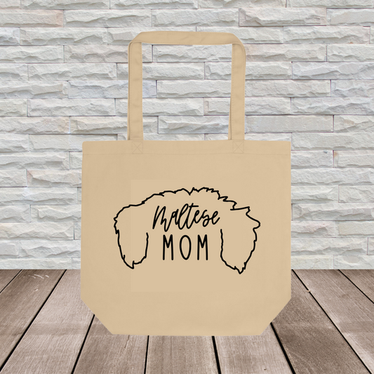 Maltese Tote Bag (Ear Outline) // Dog Collection