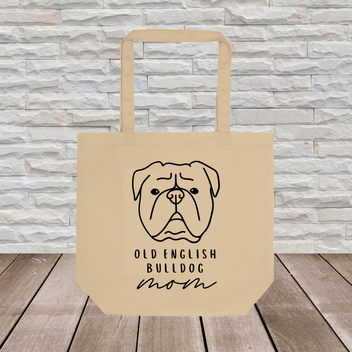 Old English Bulldog Tote Bag (Large Format) // Dog Collection