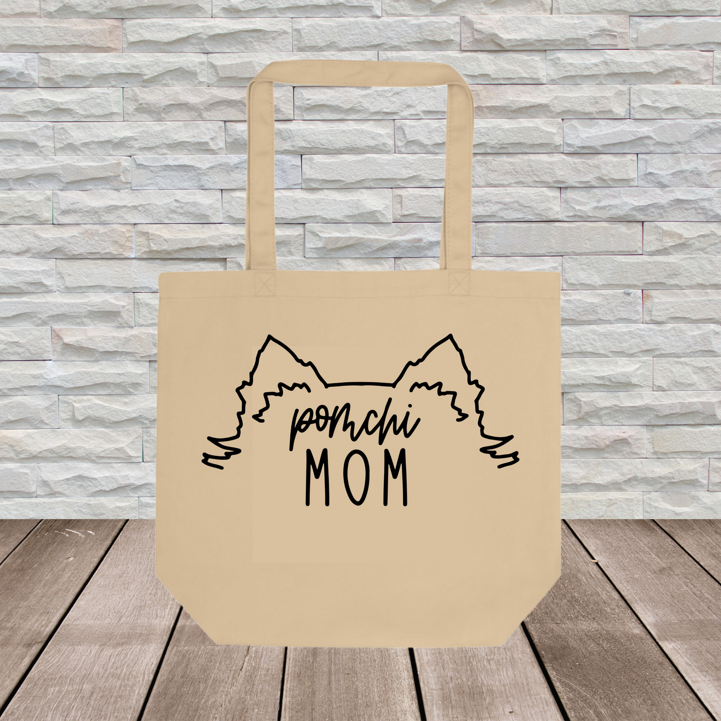 Pomchi Tote Bag (Ear Outline) // Dog Collection