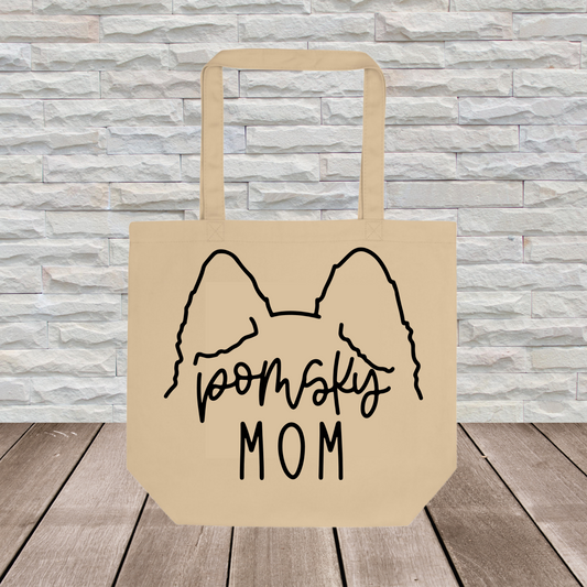 Pomsky Tote Bag (Ear Outline) // Dog Collection