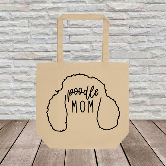 Poodle Tote Bag (Ear Outline) // Dog Collection