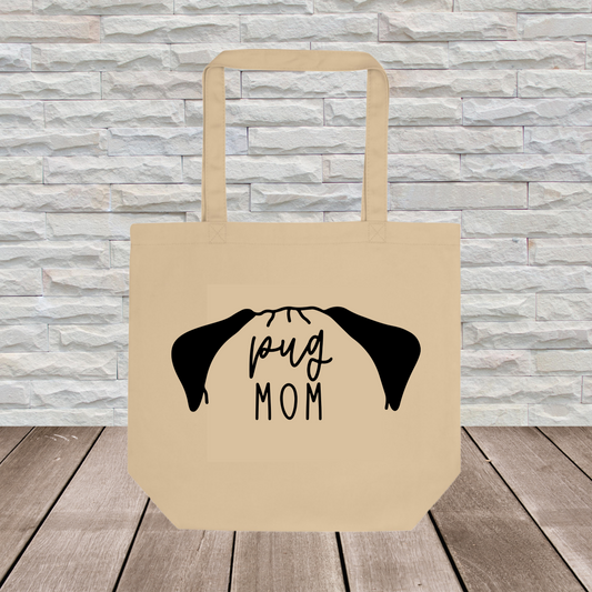 Pug Tote Bag (Ear Outline) // Dog Collection