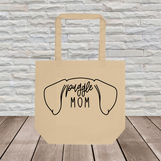 Puggle Tote Bag (Ear Outline) // Dog Collection