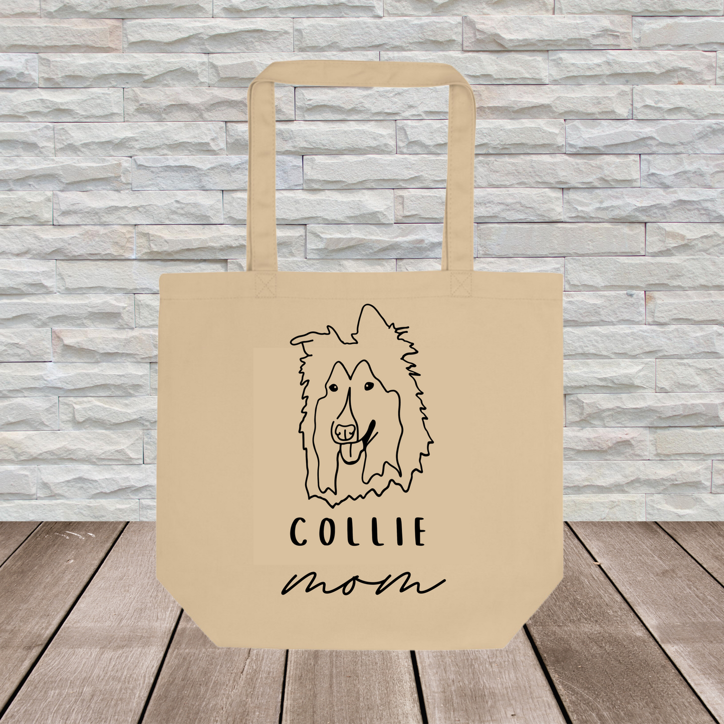 Collie Tote Bag (Large Format) // Dog Collection