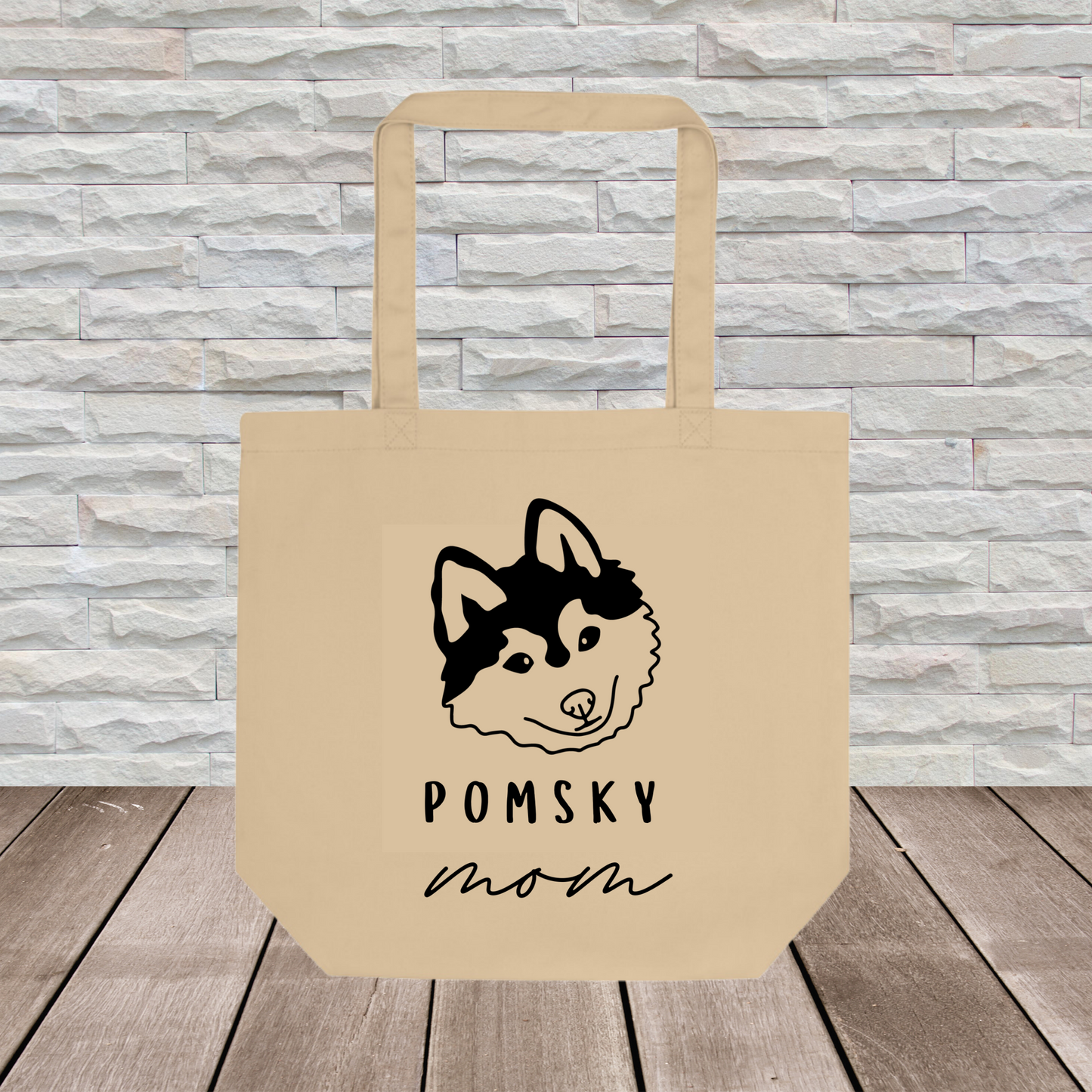 Pomsky Tote Bag (Large Format) // Dog Collection